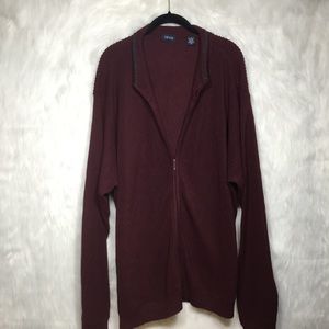 [Izod] Men's Full Zip Up Cardigan Sweater